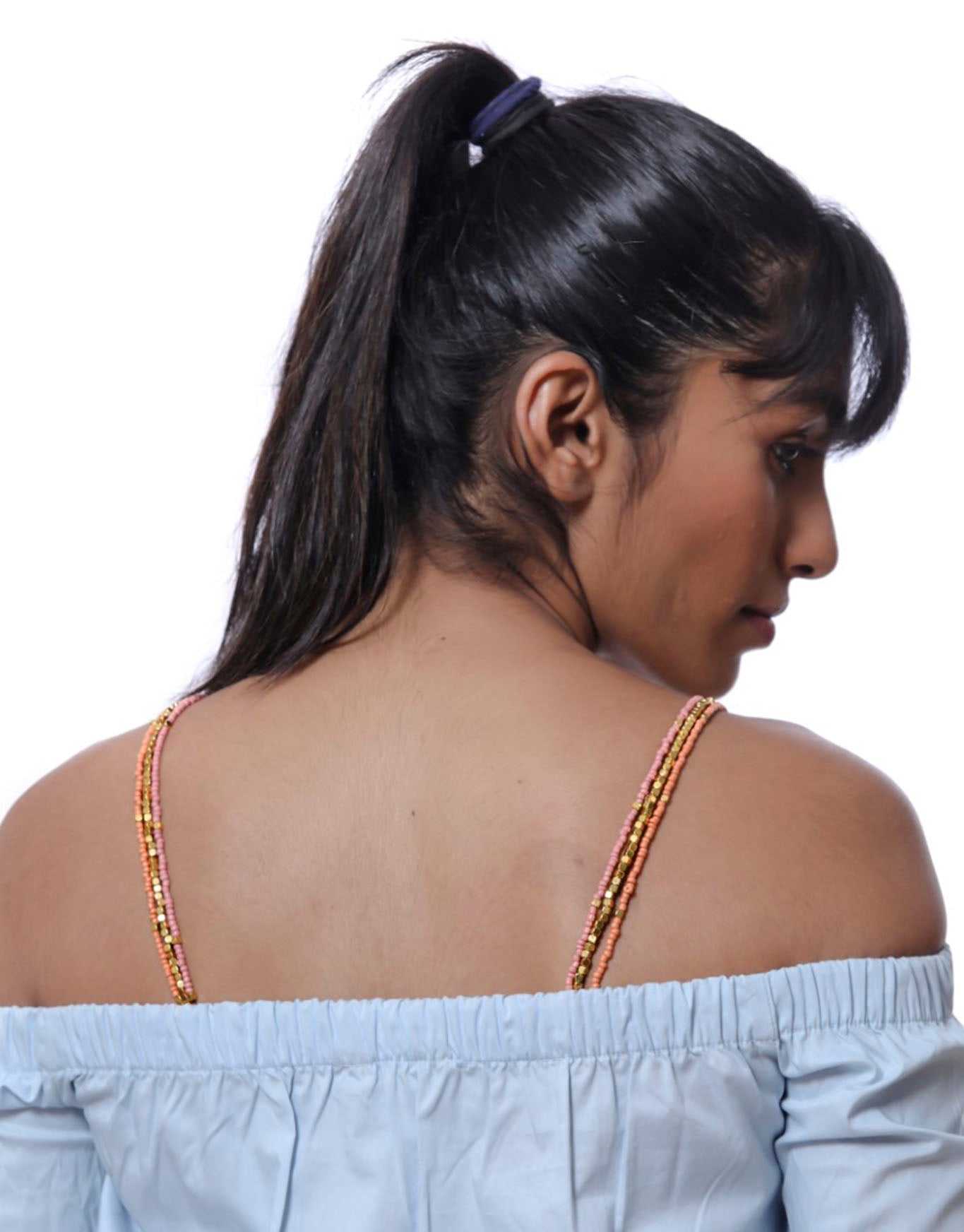 Buy Yuvanta Women's Beaded Bra Strap (Bottle Green Blend) - at Best Price  Best Indian Collection Saree - Gia Designer