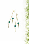 Green & Spike Dangles